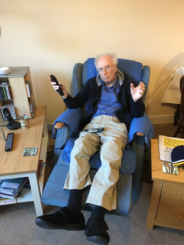 Alan chilling in his lounge